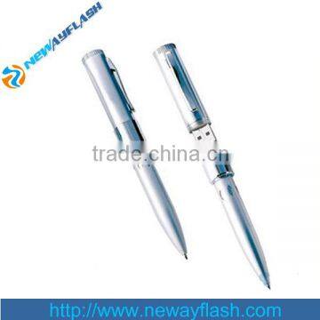 high quality business gift metal pen usb flash drive