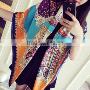 Factory Direct Supply Long China Pashmina Woman Printed Scarf photo-2