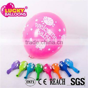 Best China quality EN71 approved baby printed latex balloons for baby shower decoration