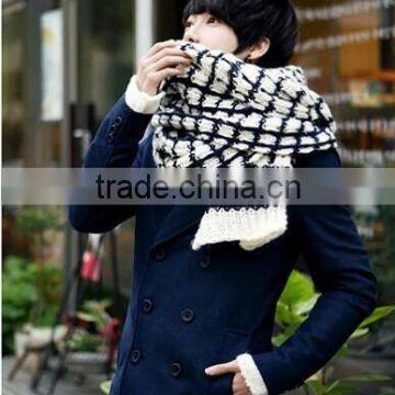 Fashion Newest Two Colors Mohair Knitted Unisex Women Man Winter Scarf photo-3