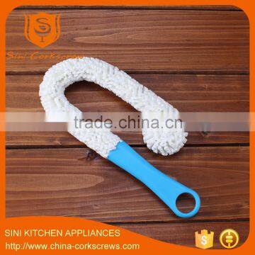 wine decanter brush decanter cleaning brush long neck foam tipped wine bottle washing brush