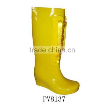 high heel pvc rain boots