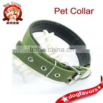 Army Green Pet dog Nylon leash Wide 3cm Medium Adjustable style dog collar