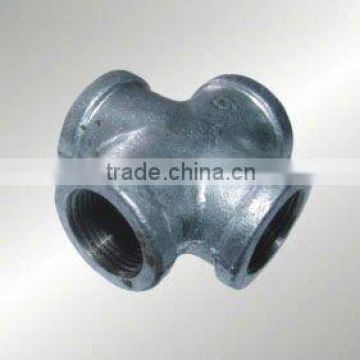 Malleable iron pipe fittings cross