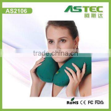 Portable u shape massage travel pillow filled with polystyrene beads