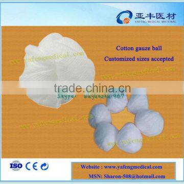 Disposable medical nonwoven gauze balls