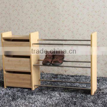 wooden shoe rack