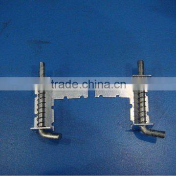 Galvanized steel loaded latch with adjustable spring