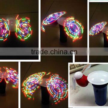 Double Headed Fan with 10 LED Lights