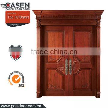 unique design double swing mahogany villa entrance wood design door