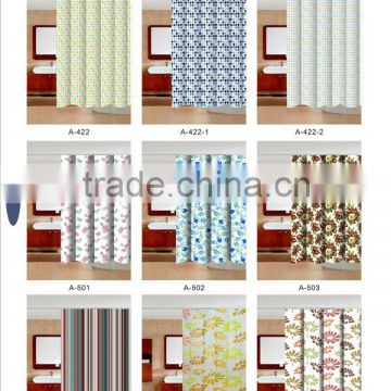 100% Pvc Fancy Printed Shower Vinyl Curtain