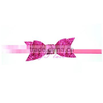 Shiny hair bow headband - Sparkle bow with 5/8'' elastic- sequin hair bow hair accessories