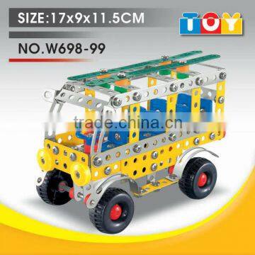 Most popular gift for child combined toy DIY minibus model