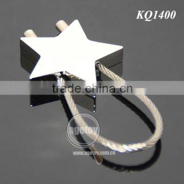 Promotional Star Shaped Steel Wire Metal Wire Keychain photo-6