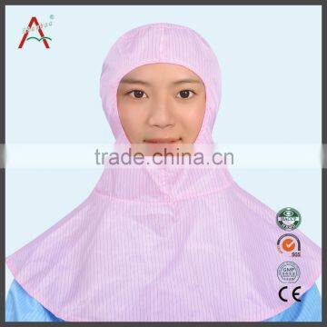 98% polyester and 2% carbon fiber ESD Cleanroom Round Hats / Antistatic Cleanroom Caps For Women