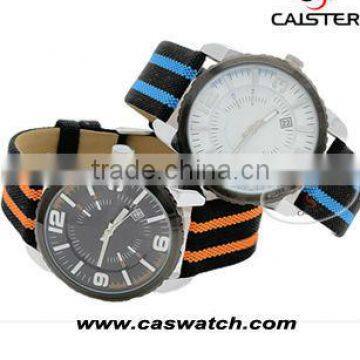 Top quality fashion woven band quartz watch for man