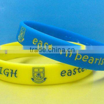 Silicone bracelet with country logo printed