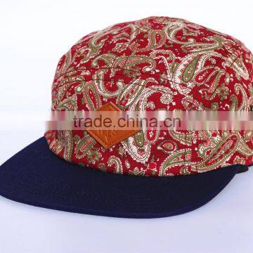 custom-made cap flat brim 5 panel camp cap