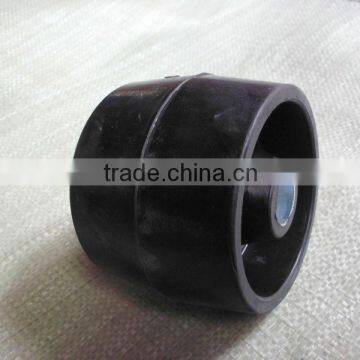 black rubber roller