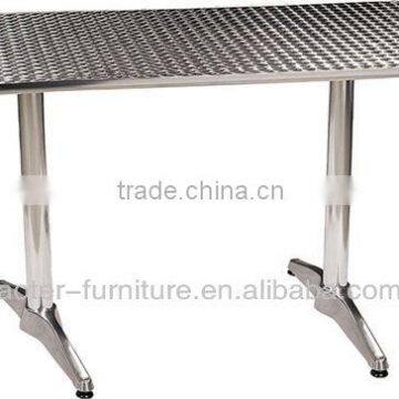 Stainless steel table single leg dining table make in china