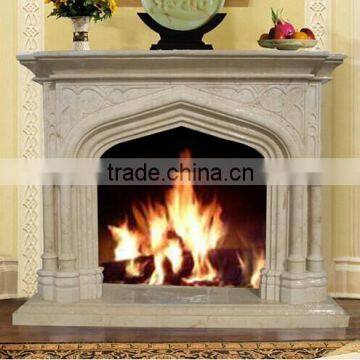 Granite Hand Carved Stone Fireplace