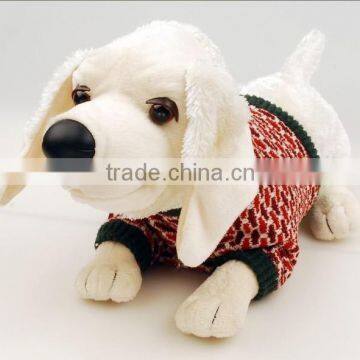 white singing sheepdog with moving head and tail