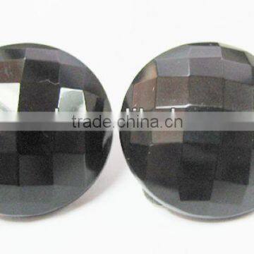 Earring fashion black agate cabochon faceted earring jewelry