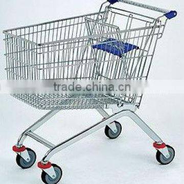 Steel Supermarket Shopping Trolley Chrome