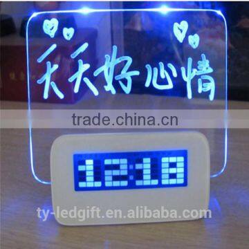 2015 Innovative Products Desktop Clock Alarm Clock with USB Hub Calendar LED Digital Clock