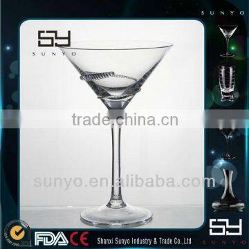 Hand Blown Lead-free Lined Martini Glass/Glasses