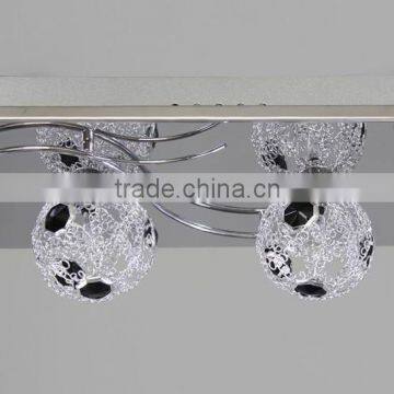 New Retro rustic smd led with halogen lamp iron and aluminum wire ball ceiling lighting fixture