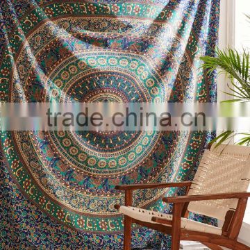 Indian Mandala Tapestry Wall Hanging Elephant Cotton Bohemian Bedspread Boho Throw Hippie Dorm Wall Tapestries