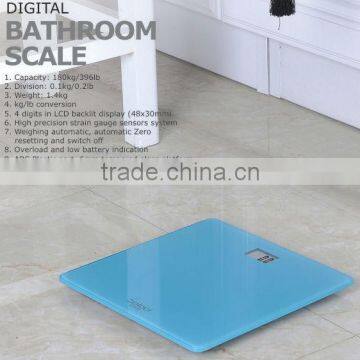 Bathroom Scale 180kg/396lb LCD ABS plastic measurement