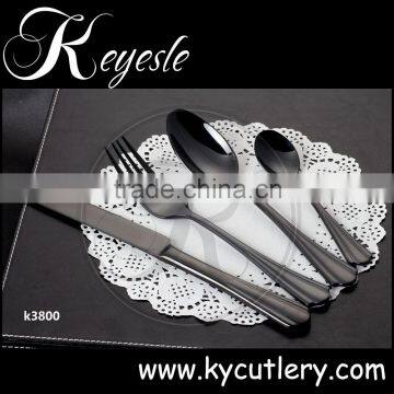 black flatware, black color stainless steel cutlery, black cutlery