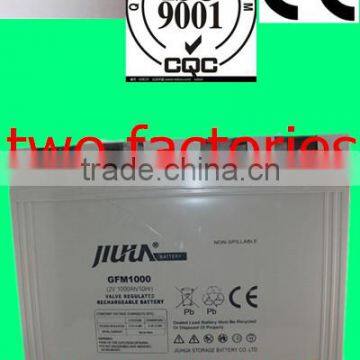 2v 1000ahDeep Cycle/rechargeable/storage/maintenance Free/sealed/VRLA/GEL/ Lead Acid Battery