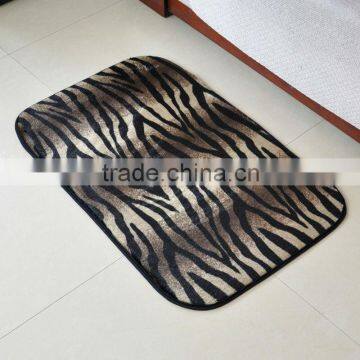 print floor mat with zebra print leopard print china factory