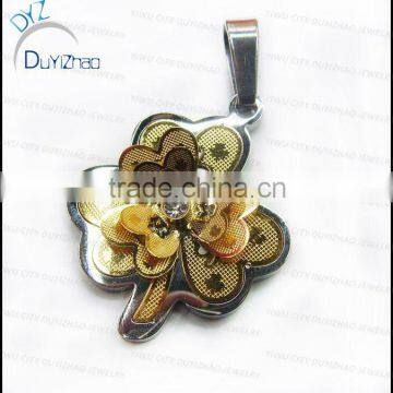 Hot sell big necklace pendant stainless steel big gold charms and pendants jewelry