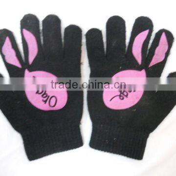 Promotional knit dollar gloves