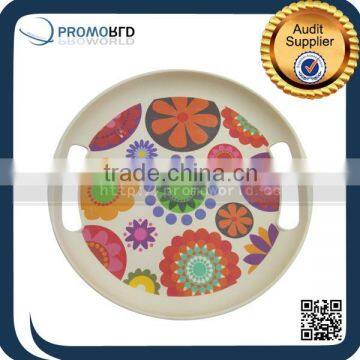 Custom Eco-friendly Bamboo Fiber Food Tray Printed Plate