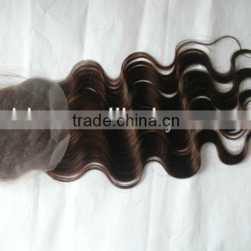 4X4 virgin indian bodywave texture lace top closure