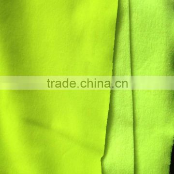 high visibility soft shell fabric- yellow flourescent color(woven)