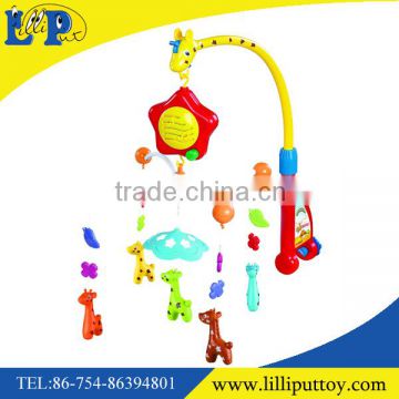 Rotating and musicl baby cartoon bed bell toy