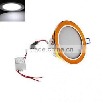 LED downlight 3W High Power Cool White-Golden panel Round Led Down Light