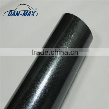 High glossy chameleon pearl glitter black car color vinyl film