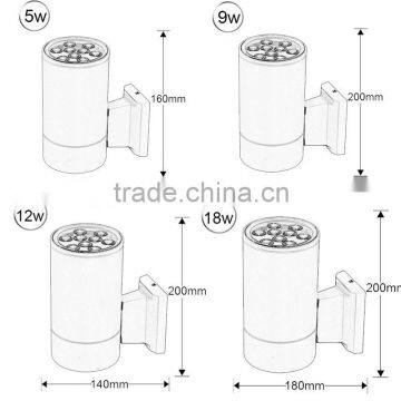 2015 Modern Waterproof Led Wall Light 9w