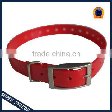 French TPU Dog Collar in Blaze Orange Adjustable photo-2