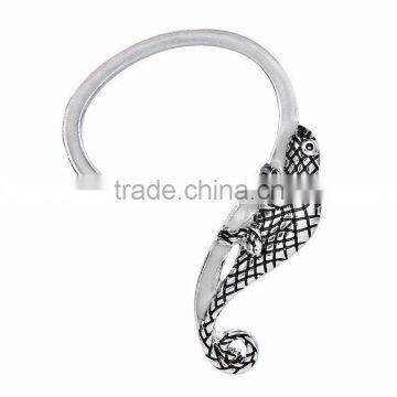 Wholesale Animal Jewelry Antique Silver Plated Lizard Charm Noctilucent Earring photo-4