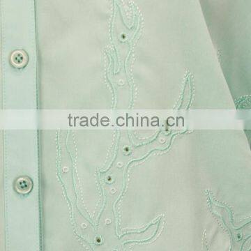 2015 Chic Bats Sleeves Blouse,embroidered Shirts With Long Sleeves photo-5