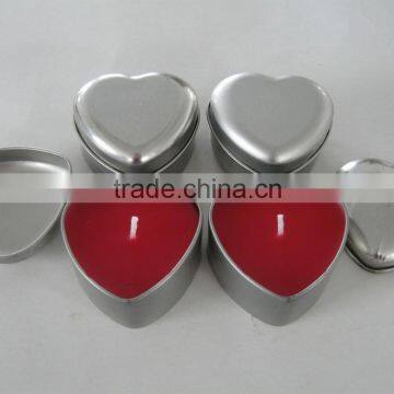 Lovely Heart Shape Scented Travel Tin Candle 5.5x3.2cm Height XM-T010 Quality Choice