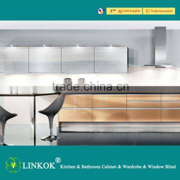 Modern high gloss MDF Acrylic kitchen floating door base cabinets